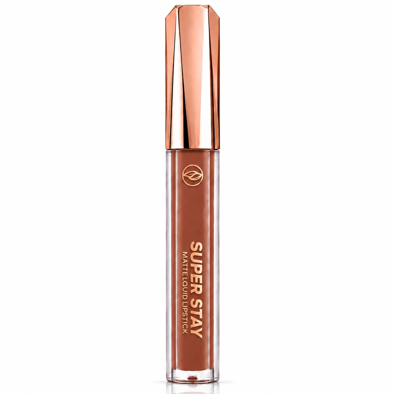 Super Stay Matte Liquid Lipstick,Warm Brown | Long-Lasting Formula, Matte Finish, Rose Gold Cap, Smooth Application, Vibrant Pink Shade-image-10