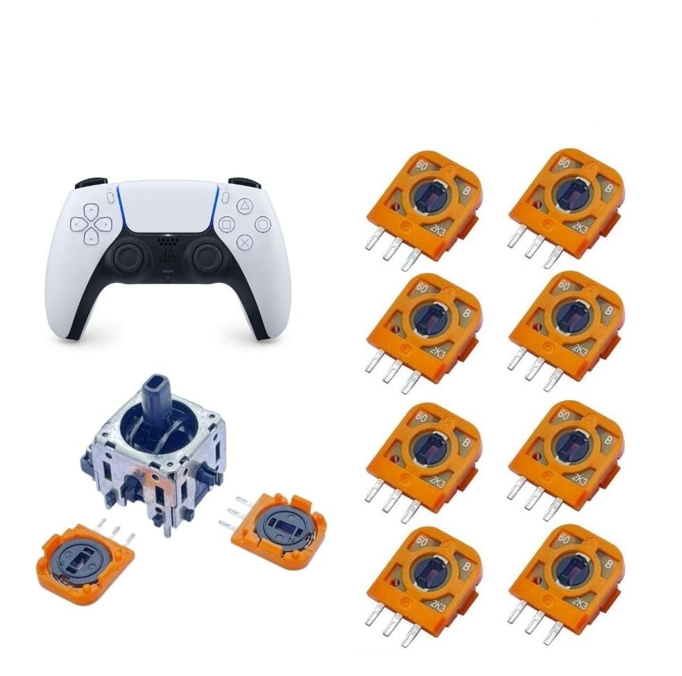 Amazon.co.jp: 8個セット PS5 DualSense ワイヤレスコントローラー対応