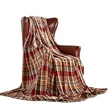 MERRYLIFE Throw Blanket Plaid| Ultra-Plush Soft Colorful Oversized | Decorative Couch Travel Blanket