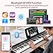 Portable Piano Keyboard 88 Keys: Semi-Weighted Folding Digital Piano Bluetooth, 128 Tones & Silent Mode TERENCE Electric Folding Piano Kit for Adult (Ink Black)