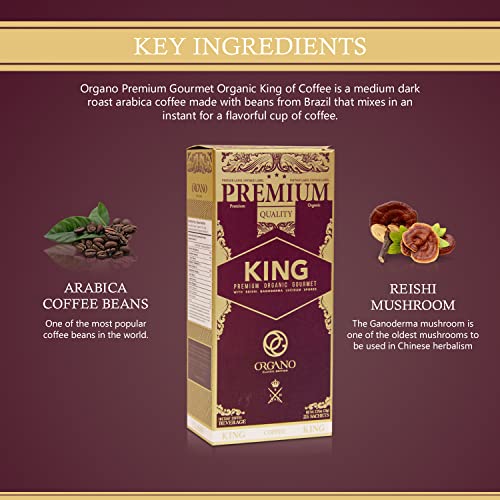 Organo Gold King Of Coffee Organic Premium Ganoderma Lucidum U.s.a. Packaging (1 Box) #TOP3