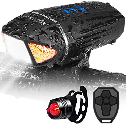 自転車 ライト ZENBRE Vanite5 自転車 リモコン式・USB充電式 ヘッドライト【IPX6防水/ブザー&ウインカー付き/高輝度3モード/360度回転/懐中電灯兼用】 ロードバーク・夜乗り・アウトドア