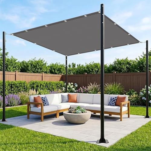Toldo rectangular 0.8 x 2 m resistente al agua con cuerdas para patio 2