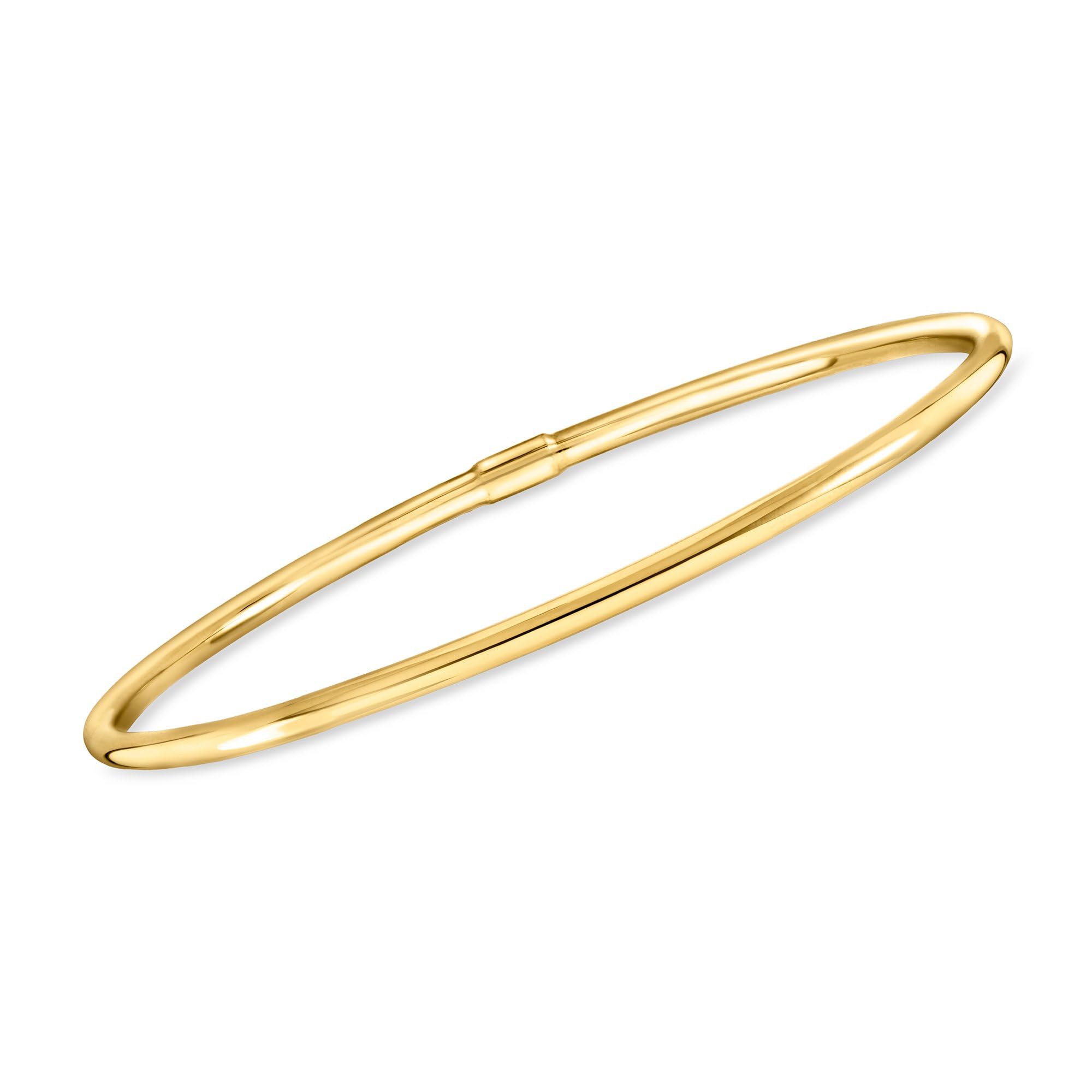 Ross-Simons Italian 14kt Yellow Gold Polished Bangle Bracelet