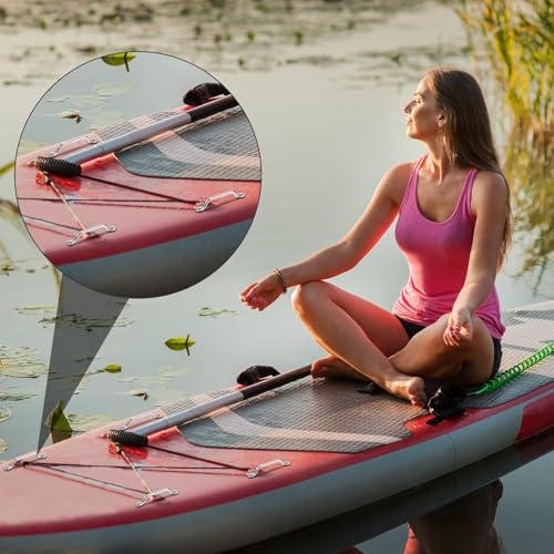KITRDOOR Augplatte, 10 Stück Edelstahl Ösen Halterung Boot Top Pad Eye Deck Loop Augenband-Deckring Kajak Pad Marine Hardware Decksplatte Befestigungshaken Kit mit 20 Schrauben für Kajak Kanu Rigging