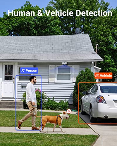 Annke C800 2-Pack 4K Ultra Hd Poe Ip Security Camera Ai Human Vehicle Detection, 8Mp Outdoor Turret Camera With Audio Recording, 2.8Mm Lens Wide Angle,100Ft Ir Night Vision, Up To 256Gb Sd Card #TOP2