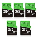【Große Kapazität】: 5 x 32 GB MicroSD Karte (verfügbare Kapazität beträgt ca. 29.44 GB). Machen Sie frei und erhöhen Sie die Kapazität Ihrer Geräte. Ideal zum Speichern Ihrer Fotos, Vedios und Musik.