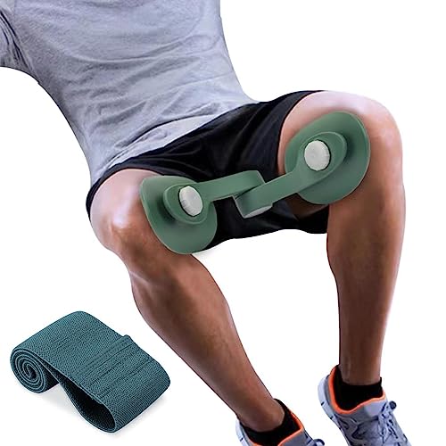 Thigh Exerciser Kegel Exerciser, Pelvic Floor Trainer, Kegel Trainer for Postpartum Rehabilitation, Trimmer Inner Thigh, Thigh Toner Workout, DARK GREEN 35 LB