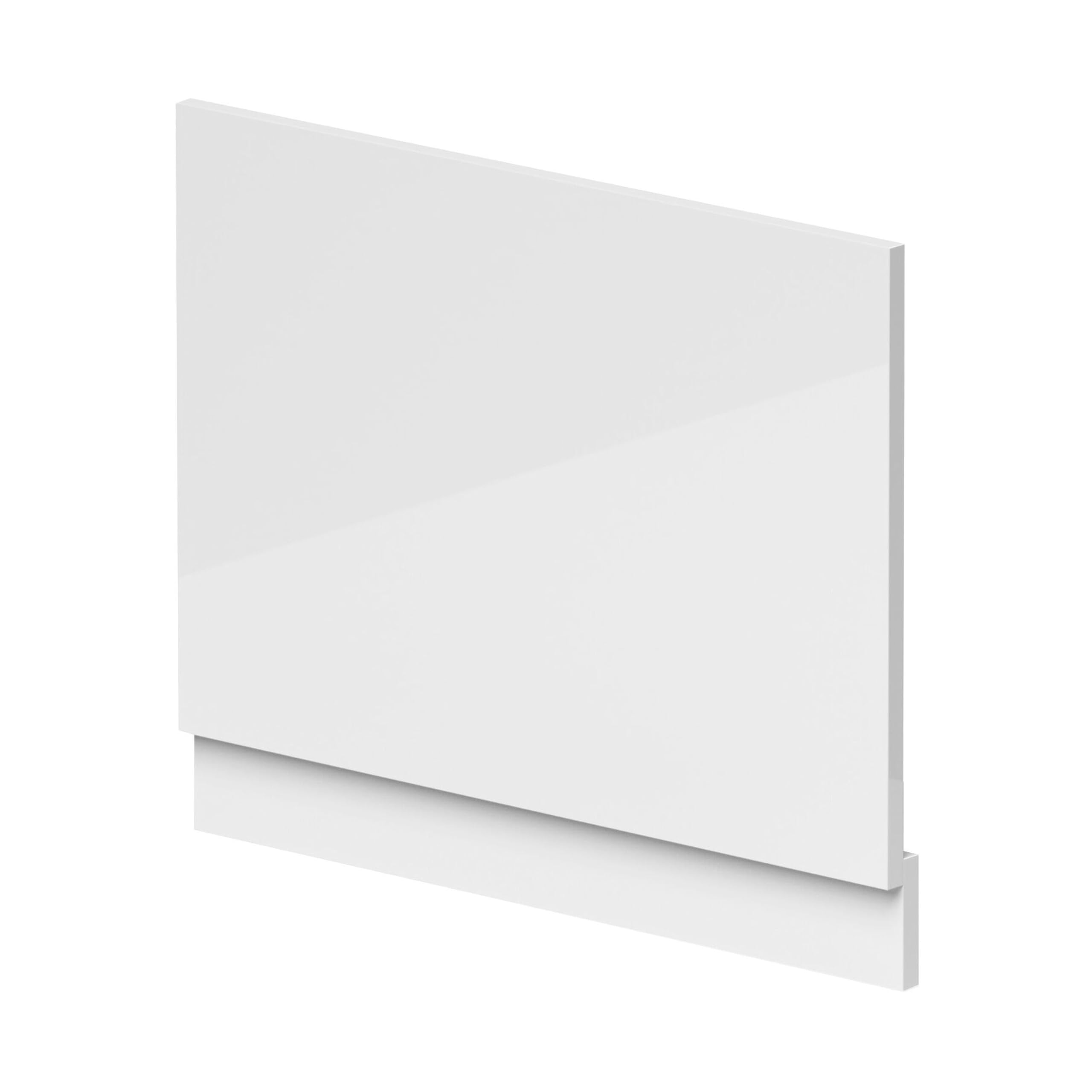 B&Q -  700mm Waterproof Straight Shower Bath End PanelGloss White