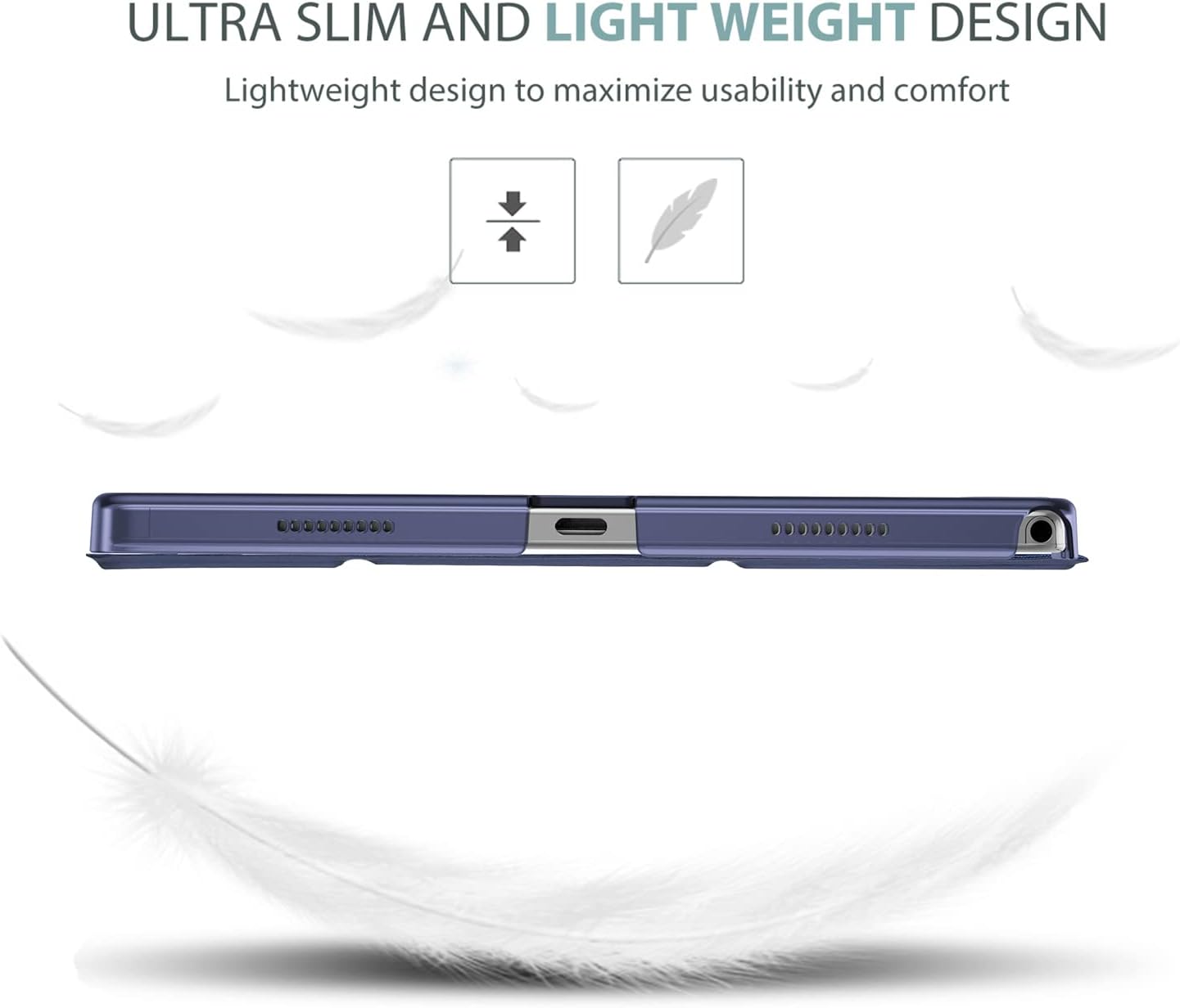 Smart Case for Galaxy Tab A8 10.5, Slim Stand Hard Back Shell Protective Smart Cover Case for Galaxy Tab A8 10.5 Inch 2022 SM-X200 X205 X207 -Navy