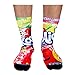 Zmart Men's Kool Aid Socks Crazy Fun Color Athletic Sports Odd Cartoon Crew Cotton Socks