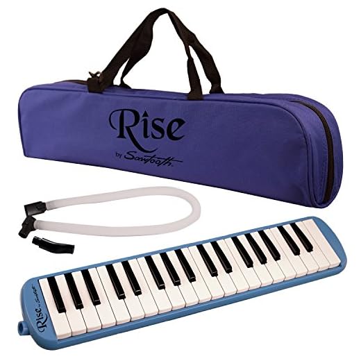 Rise by Sawtooth Piano Style Melodica with 37 Keys, Blue, (ST-RISE-MEL-37-BLUE)