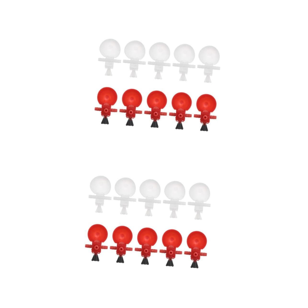 Abaodam 2sets Chicken Drinking Fountain Chicken Waterer Automatic Poultry Water Feeder Cups Easy to Clean 10pcs*2