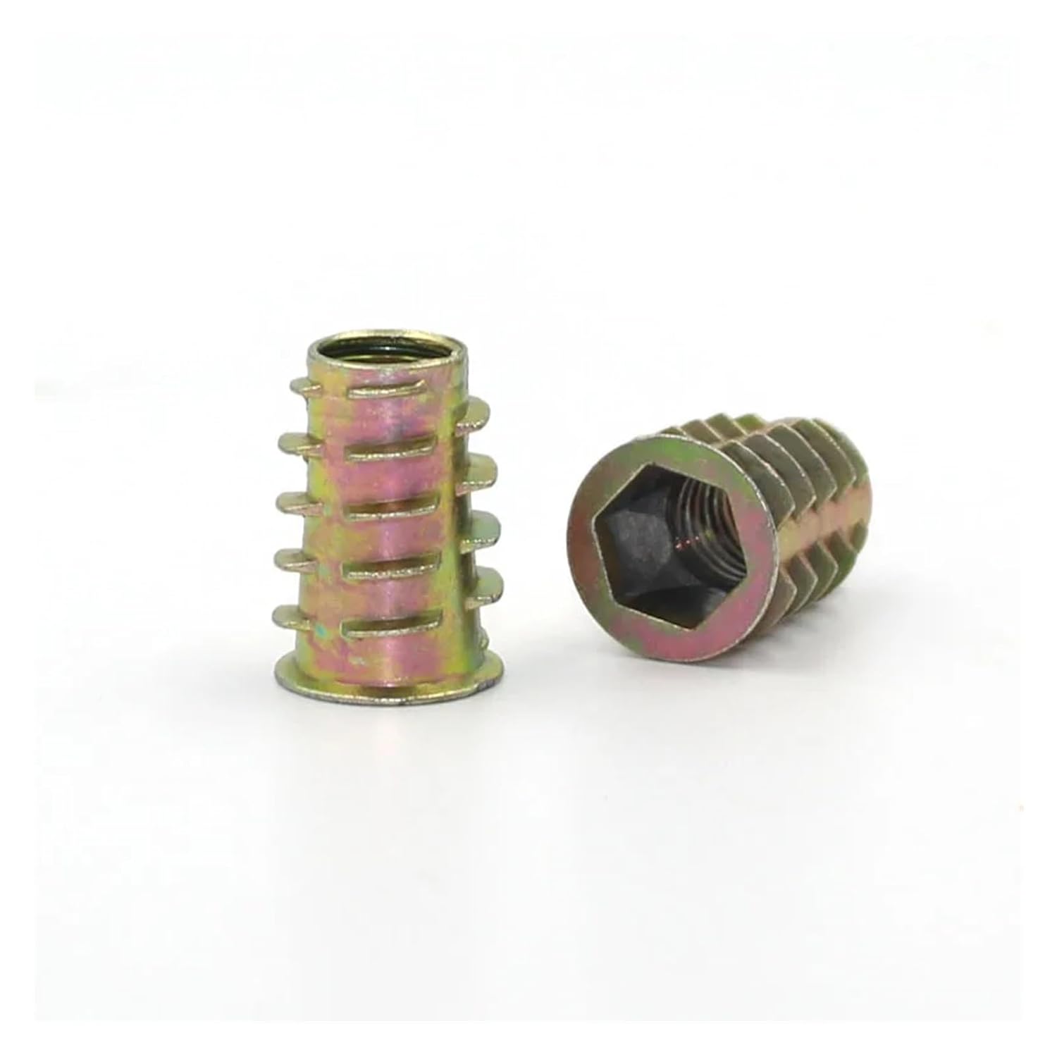 8 Pcs Wood Insert Nut Flanged Hex Drive Head Furniture Nuts M4 M5 M6 M8 M10(M10x20)