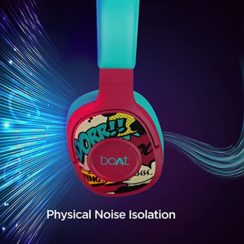 Image of boAt Rockerz 558 Bluetooth Wireless Over Ear Headphones with Mic Upto 20 Hours Playback, 50MM Drivers, Soft Padded Ear Cushions and Physical Noise Isolation(Maroon Maverick)