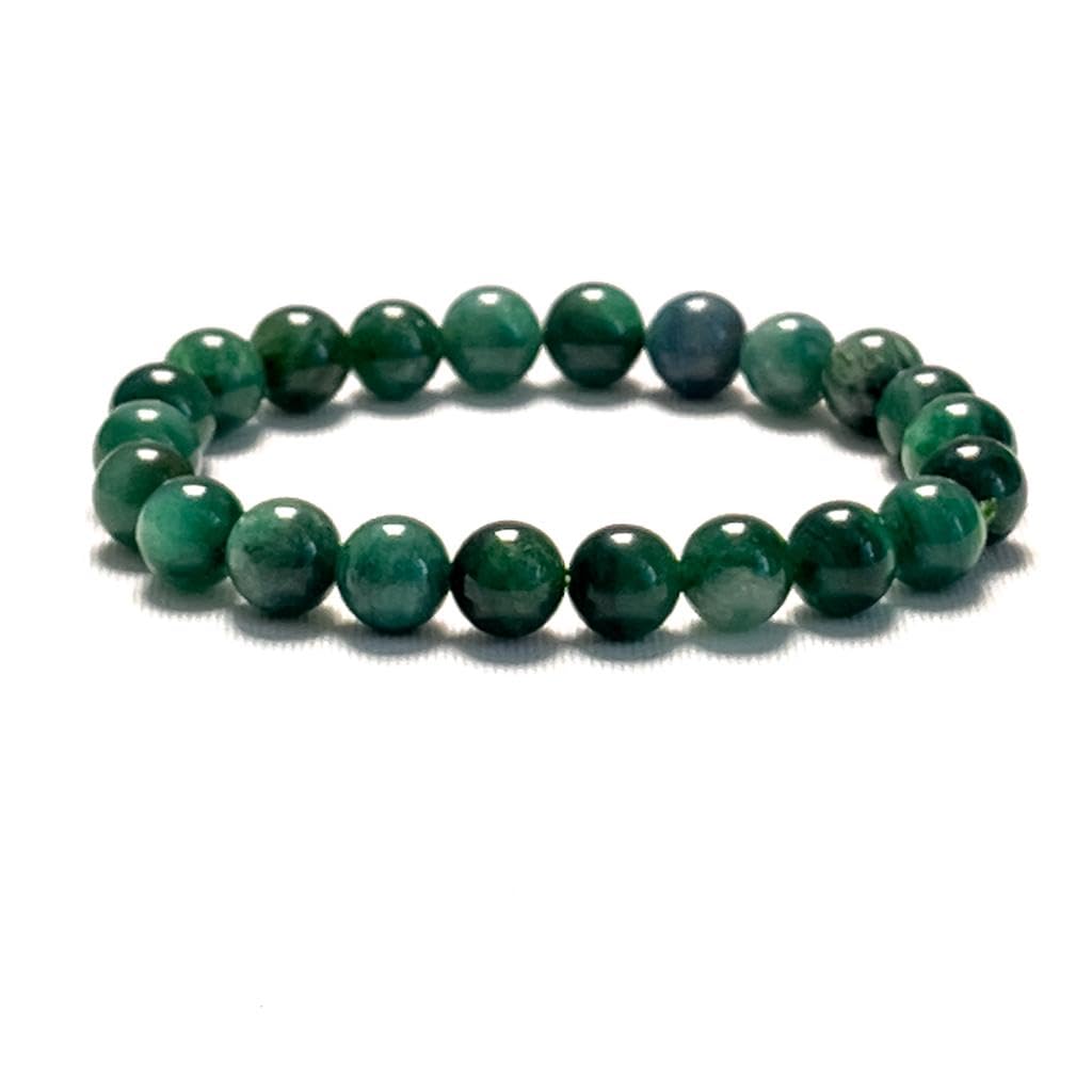 GenericMalachite Handmade Bracelet Natural Crystal Gemstones Jewelry, made by 8mm beads with original healing stones.Unisex, elastic string.