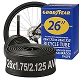 Goodyear Bicycle Inner Tube - Durable 26 Inch Bike Tube with Butyl Rubber - Schrader Valve for Quick Inflation - Easy Installation and Reliable Performance - 26 X 1.75/2.125
