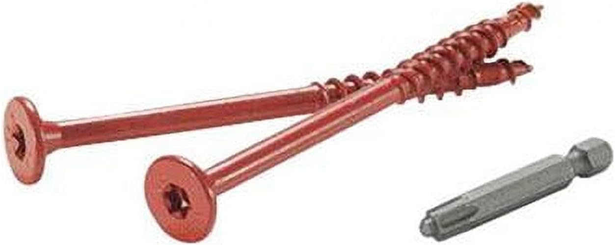 FastenMaster Flatlok No. 14 x 3-1/2 in. L #40 Torx Tap Flat Head Epoxy Carbon Steel Wood Screws