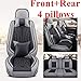 Produktbild XINGBINGLE Sitzbezüge Auto Set Autositzbezüge Universal für Kia Sportage Rio 4 Sorento Cerato Ceed Rio 3 Rio Sportage 2019 Soul Picanto Karneval Maxima Mazda 3 6 Cx5 Auto Zubehör, Grauer Luxus