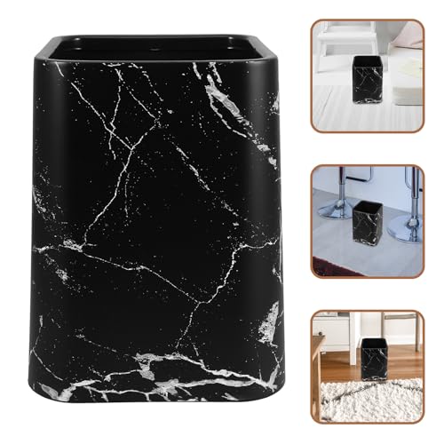 Caneca de basura moderna con patrón de mármol negro miniatura 7