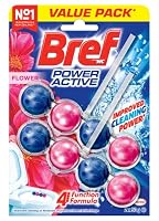 Bref Power Active Flower Blossom, Rim Block Toilet Cleaner, 2x50g, 100g, Floral; Flower 100 Grams