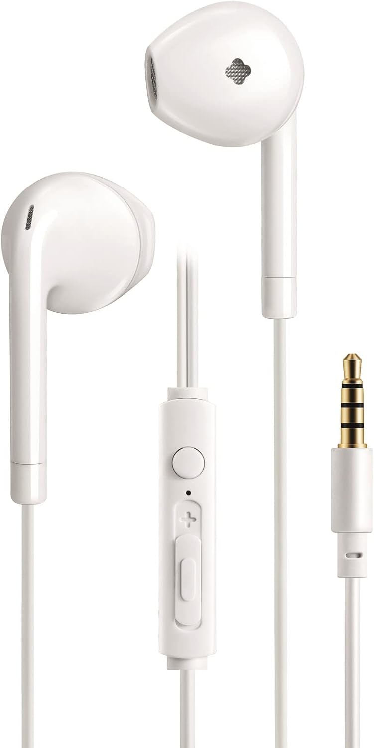 2GO Comfort Stereo in-Ear Headset 3.5 mm Cable 120 cm White