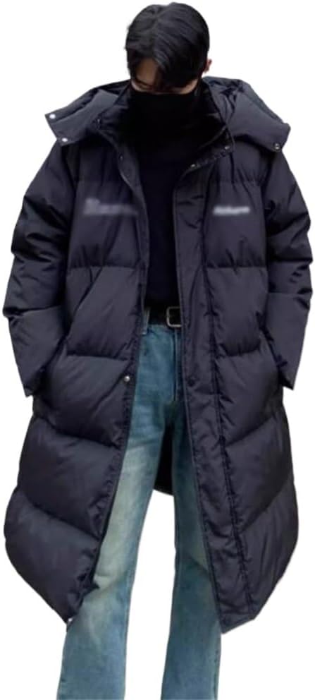 VIDI Casual Loose Down Jacket Male Winter Long White Duck Velvet Thick Warm Handsome Coat