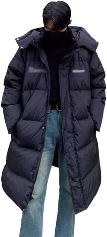 Casual Loose Down Jacket Male Winter Long White Duck Velvet Thick Warm Handsome Coat