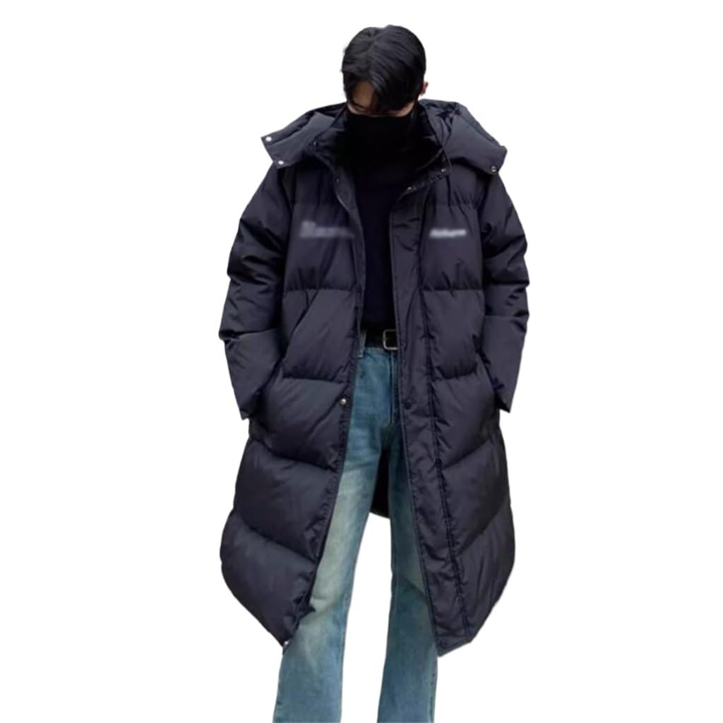 Casual Loose Down Jacket Male Winter Long White Duck Velvet Thick Warm Handsome Coat