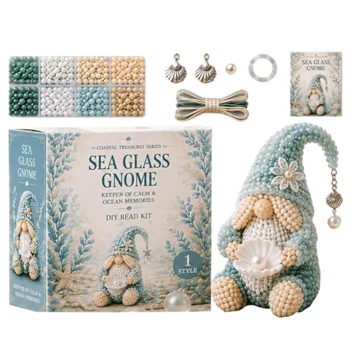 Kit de cuentas 3D para gnomo con instrucciones para manualidades y decoración navideña 2