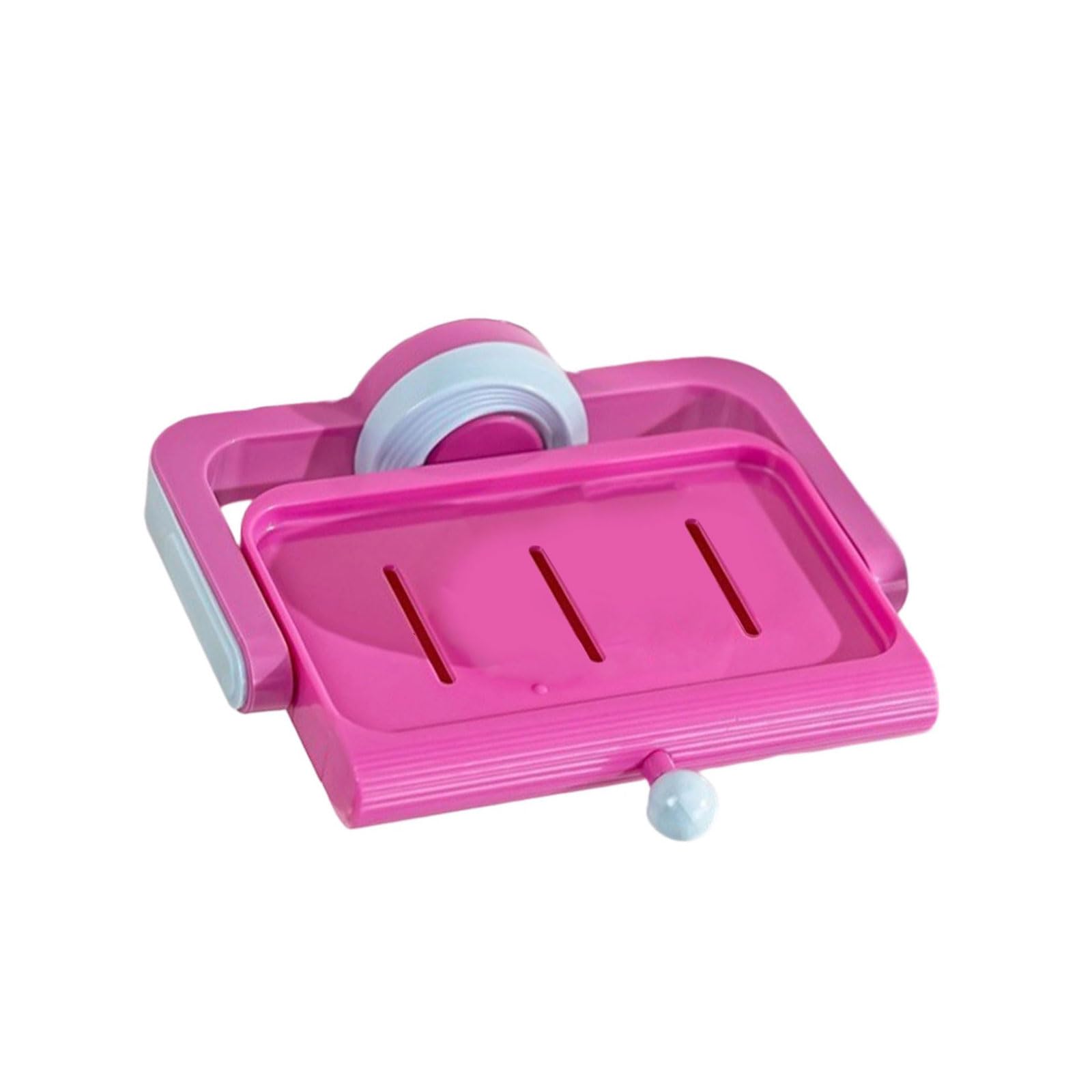 HZBB Soap Suction Cup Holder with Drain Easy Installs Not Need Drilling Container for Bathroom and Kitchen Suction Cup White
