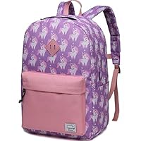 VASCHY Kids Backpack for Girls Unicorn Backpack for School Preschool Book Bag with Chest Buckle and Bottle Pockets (Large Sise)