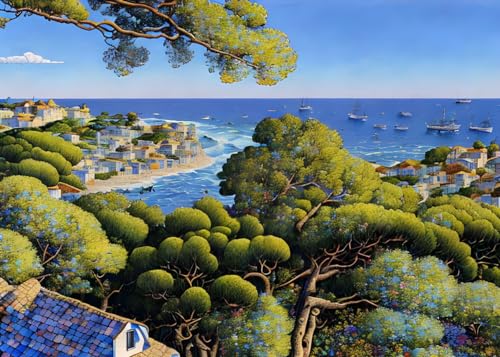 Toile ciel et nuages au-dessus de l'ocean pour salon relaxant