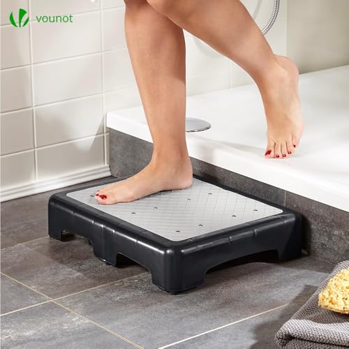 VOUNOT Trittstufe Indoor & Outdoor, rutschfeste und tragbare Fußbank für ältere Menschen, One Step Hocker für Bad, Küche & Türschwellen, Hocker und Aufstiegshilfe