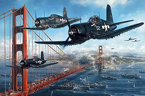 Wood Puzzle 1000 Piece, Aircraft Puzzles, World War 2 Aircraft Puzzle,Fighter Aircraft Retro Pattern #TOP15