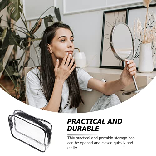 Lurrose Bolsa transparente para maquiagem, 4 peças, necessaire de viagem para maquiagem, bolsa de co