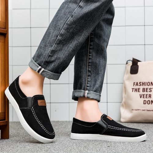 Men's Slip-on Loafers Casual Canvas Shoes Fashion Boat Shoes Casual Comfortable Lightweight Walking3