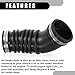 Partuto Air Cleaner Intake Hose Tube with Clamps 2223135030 - Car - Engine Filter Air Intake Duct Hose Tube - for Toyota Pickup L4 2.4L 1988-1995 Rubber Black - 1Pc