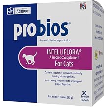 Probios Intelliflora for Cats, Daily Probiotic Powder, Nutritional Supplement for Gut Health, Digestion & Immune Support, 30 sachets