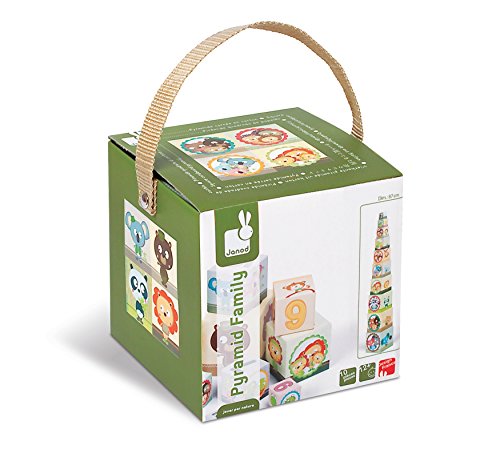 Janod Family Portraits Square Stacking Pyramid, (J02941) #TOP1