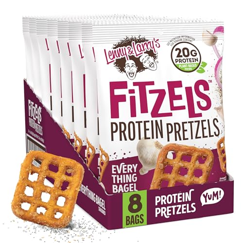 Lenny & Larry's Everything Bagel FITZELS- Savory Pretzel Snacks Incredibly