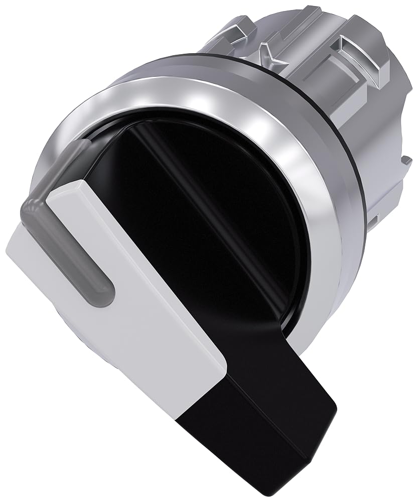 Selector métallique Siemens Sirius ATC manecilla longue noir et blanc o-i 45O