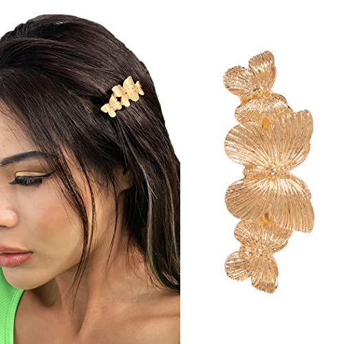 JONKY Stylish Golden Butterfly Hair Clips Alloy Elegant Hair Pins Hair Accessories Daily Party Prom Hair Barrettes Best Gifts for Women and Girls