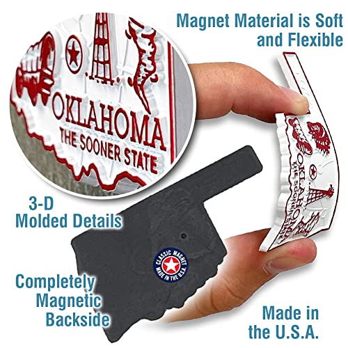 Imán Decorativo Pequeño Oklahoma de Goma 3D miniatura 3