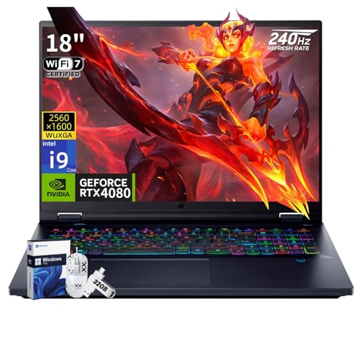 acer Predator Helios 18 Gaming Laptop, NVIDIA RTX 4080, Intel i9-14900HX, 18