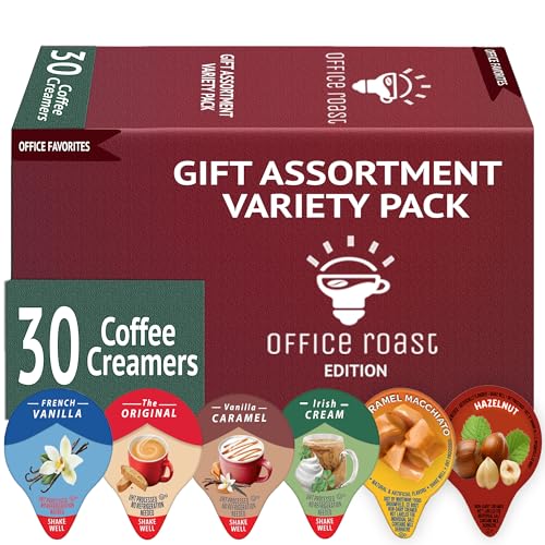 Variety Pack Creamers Liquid Creamer Singles | Gift Assortment Box | Coffee Cream | Frenh Vanilla, Vanilla Caramel, Original, Hazelnut, Irish & Caramel Macchiato – No Refrigeration – Box Of 30