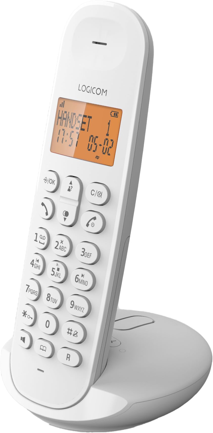 Téléphone fixe sans fil - LOGICOM - DECT ILOA 155T SOLO - Blanc - Avec répondeur