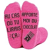Obidodi Chaussettes Fantaisie Rigolotes. Chaussettes Chaudes et Antidérapantes pour Femme Amie, épouse, Grand Mère, Femme Enceinte, Idée Cadeau Originale (Noël, Fête des Mères, Anniversaire)