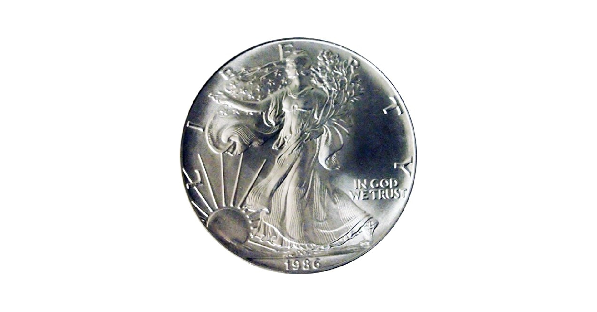 1986 American Silver Eagle (First Year) 1 Oz Of Fine Silver