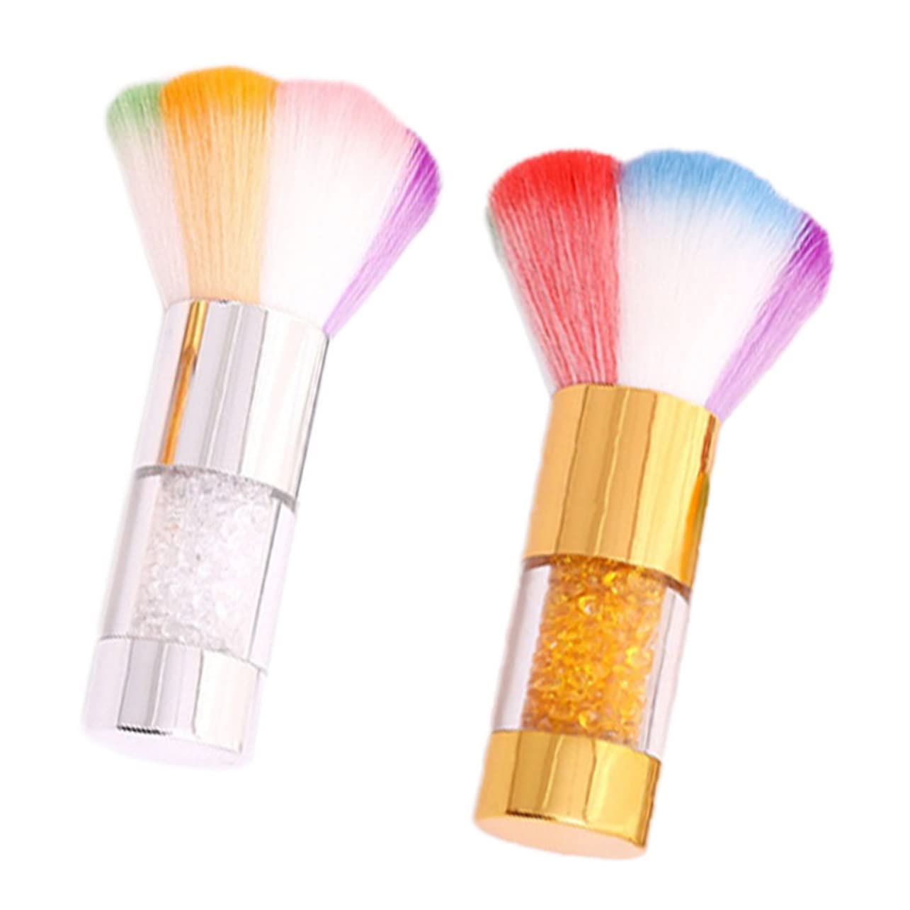 WOFASHPURET Womens Makeup Brushes Set 2pcs Blush Stippling Brush Handle for Daily and Use